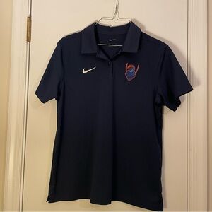 UVA Women’s Nike Navy Blue Short Sleeve Polo w/Embroidered Cavalier & Dri-Fit